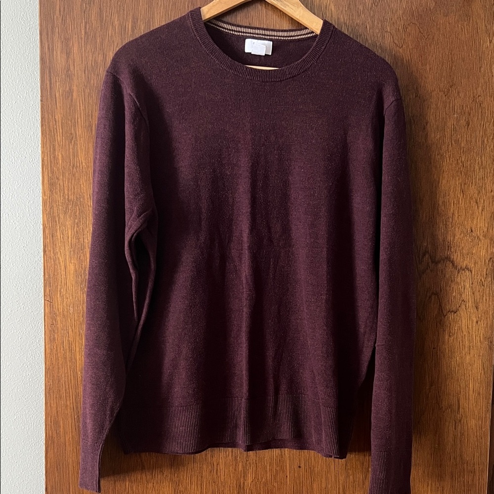 Old Navy Men's Burgundy Cotton Blend Crewneck Sweater